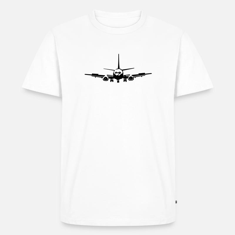 Passagierflugzeug - Männer Premium Bio T-Shirt - Weiß