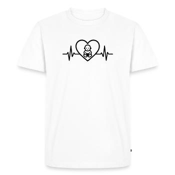 Bébé Cœur Famille Parents - T-shirt Premium bio Homme - blanc - Devant - Nico (187cm)