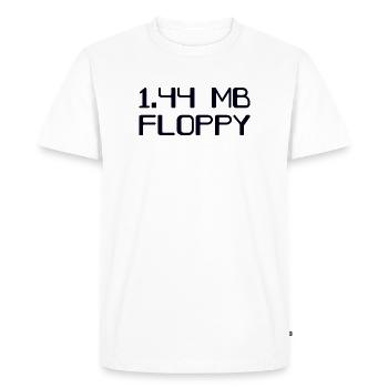 Floppy Disk 90s Storage - Men's Premium Organic T-Shirt - white - Front - Nico (187cm)