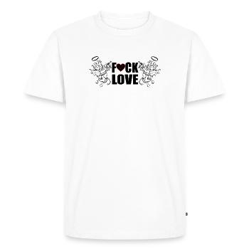 F... Avec amour - T-shirt Premium bio Homme - blanc - Devant - Nico (187cm)