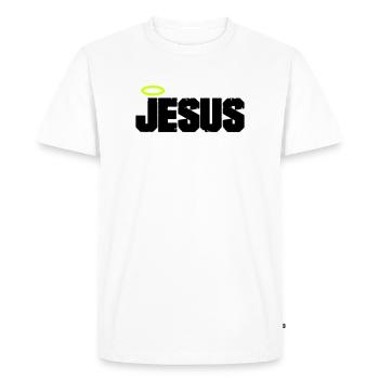 Mon Dieu - T-shirt Premium bio Homme - blanc - Devant - Nico (187cm)