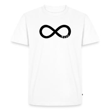 Symbole de l’Amour de l’Infini - Noir - T-shirt Premium bio Homme - blanc - Devant - Nico (187cm)