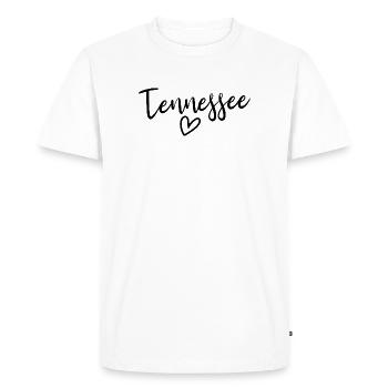 Amour des femmes du Tennessee Heart Tennessee - T-shirt Premium bio Homme - blanc - Devant - Nico (187cm)