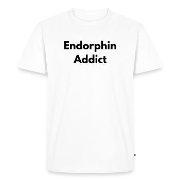 Endorphin addict - T-shirt Premium bio Homme - blanc - Devant - Nico (187cm)