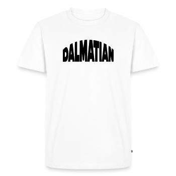Lettres, lettresse dalmate - T-shirt Premium bio Homme - blanc - Devant - Nico (187cm)