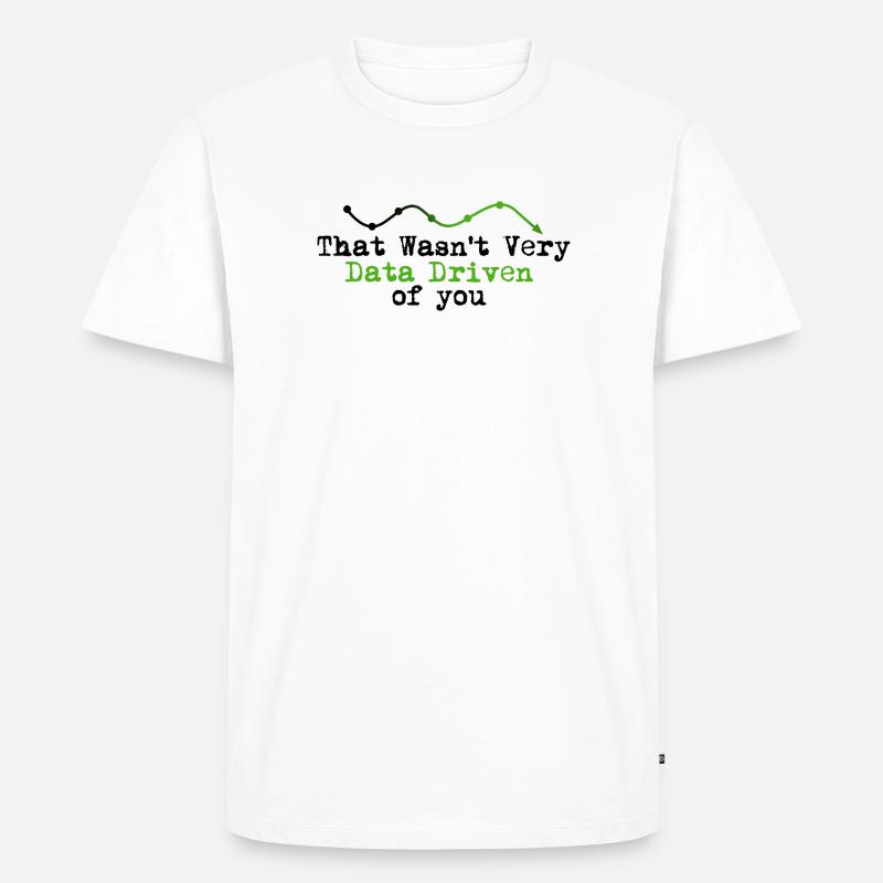 Datengetriebenes Graphline-Logo - Männer Premium Bio T-Shirt - Weiß