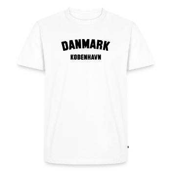 Copenhagen, Denmark Denmark Danmark - Men's Premium Organic T-Shirt - white - Front - Nico (187cm)