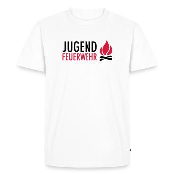 Jeunes sapeurs-pompiers avec flamme - T-shirt Premium bio Homme - blanc - Devant - Nico (187cm)