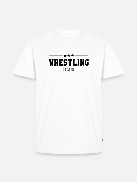 Wrestling is life - Men's Premium Organic T-Shirt - white