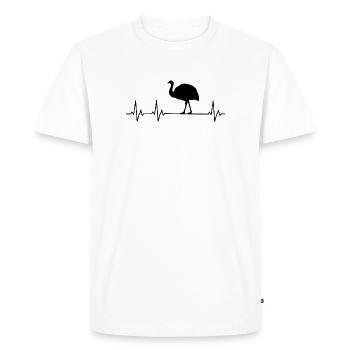 Nandu, ostrich head, emu, ostrich - Men's Premium Organic T-Shirt - white - Front - Nico (187cm)