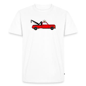 Dépanneuse rouge - T-shirt Premium bio Homme - blanc - Devant - Nico (187cm)
