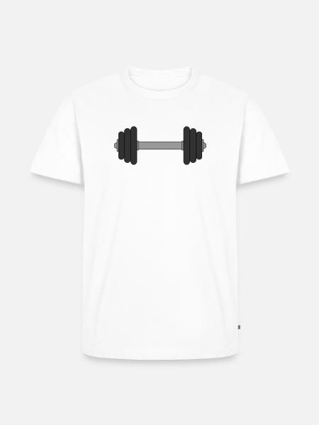 Haltère - T-shirt Premium bio Homme - blanc