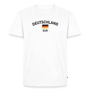 German Flag Brush Stroke - Men's Premium Organic T-Shirt - white - Front - Nico (187cm)