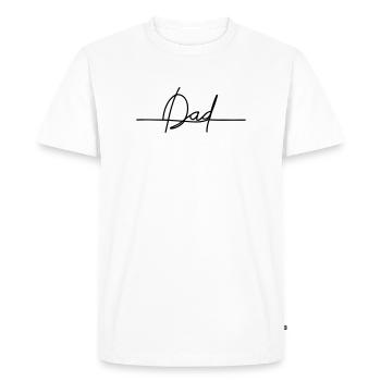 Dad en Ligne Continue - T-shirt Premium bio Homme - blanc - Devant - Nico (187cm)