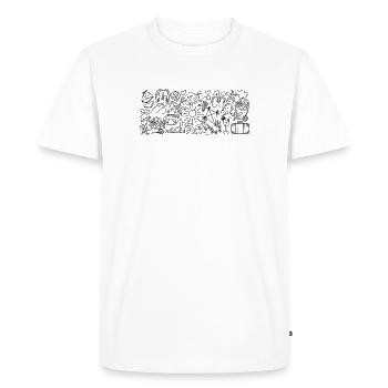 Holidays Holidays Beach Motorhome and Sea - Men's Premium Organic T-Shirt - white - Front - Nico (187cm)