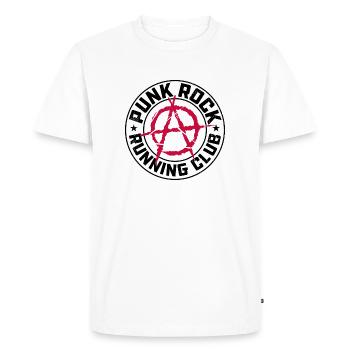 Punk Rock Running Club - Men's Premium Organic T-Shirt - white - Front - Nico (187cm)