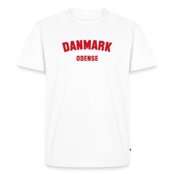 ODENSE, Danemark - T-shirt Premium bio Homme - blanc - Devant - Nico (187cm)