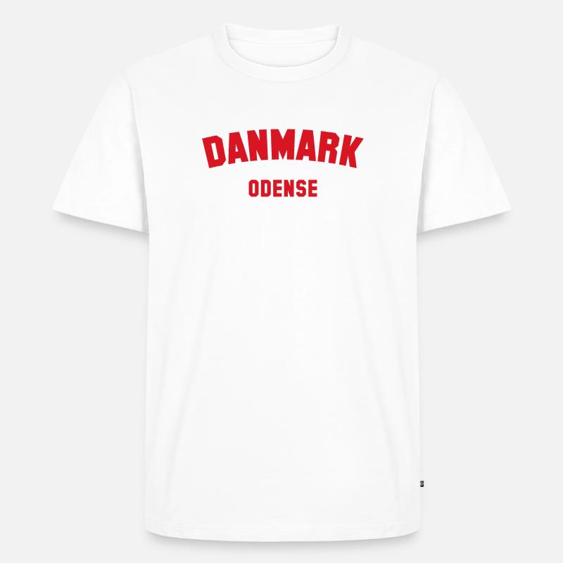 ODENSE Denmark - Männer Premium Bio T-Shirt - Weiß