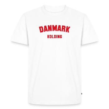 KOLDING Danemark Dänemark - T-shirt Premium bio Homme - blanc - Devant - Nico (187cm)