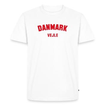 VEJLE, Denmark, Denmark - Men's Premium Organic T-Shirt - white - Front - Nico (187cm)