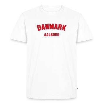 AALBORG Denmark Dänemark - Men's Premium Organic T-Shirt - white - Front - Nico (187cm)