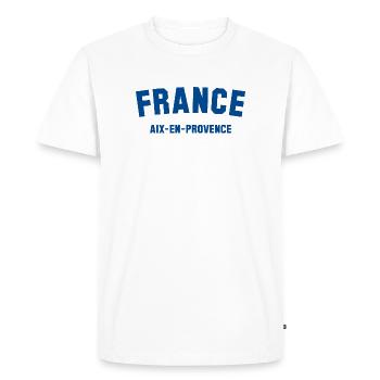 AIX-EN-PROVENCE FRANCE - Männer Premium Bio T-Shirt - Weiß - Vorne - Nico (187cm)
