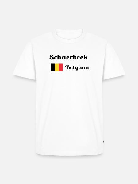 Schaerbeek Belgium- Stylish prints - Men's Premium Organic T-Shirt - white