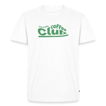 Lazy Sunday Coffee Club - Men's Premium Organic T-Shirt - white - Front - Nico (187cm)