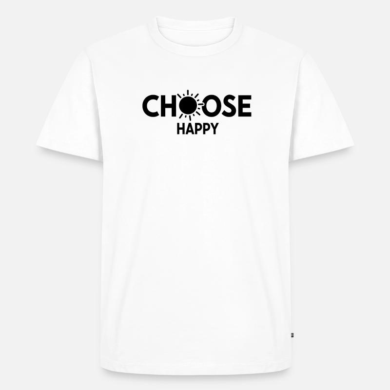 Bright Sunburst Wählen Sie Happy Design - Männer Premium Bio T-Shirt - Weiß
