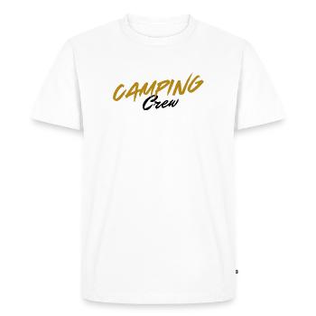 Conception de camping aventureux avec des motifs naturels - T-shirt Premium bio Homme - blanc - Devant - Nico (187cm)