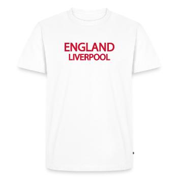 Anglais Liverpool Lyric Design - T-shirt Premium bio Homme - blanc - Devant - Nico (187cm)