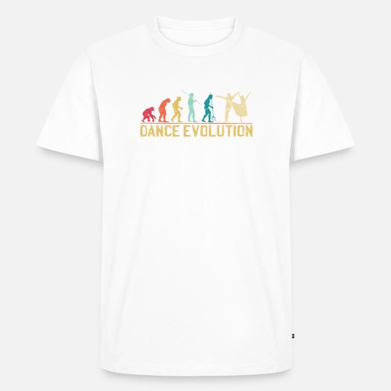 Tanz-Evolution-Silhouette-Design - Männer Premium Bio T-Shirt - Weiß