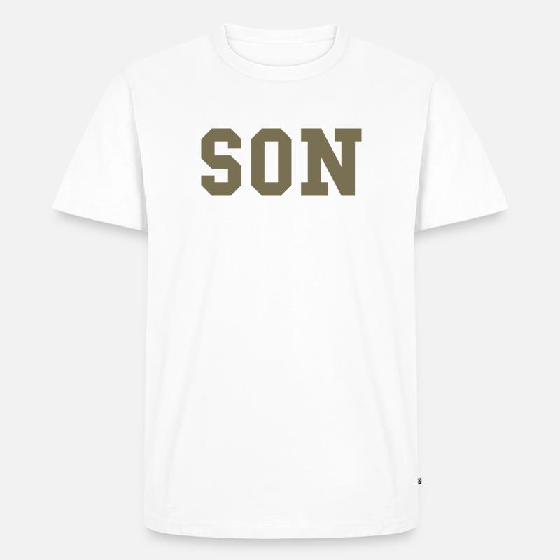 SON – College Style Statement - Männer Premium Bio T-Shirt - Weiß