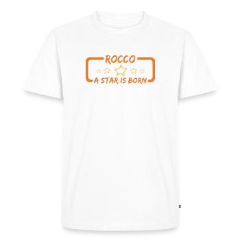 Gift for Rocco - Men's Premium Organic T-Shirt - white - Front - Nico (187cm)