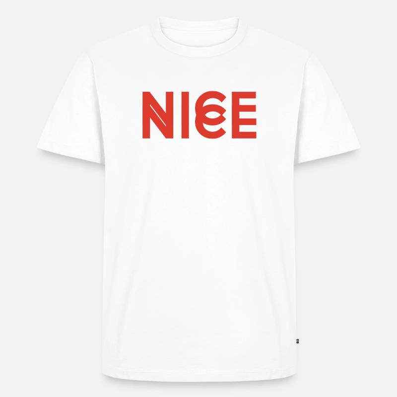 Nice Nice - Männer Premium Bio T-Shirt - Weiß