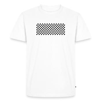 Échantillons de modules en répétition - T-shirt Premium bio Homme - blanc - Devant - Nico (187cm)