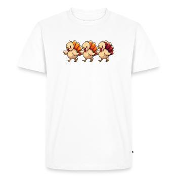 Bébé dinde de Thanksgiving - T-shirt Premium bio Homme - blanc - Devant - Nico (187cm)