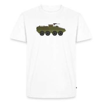Char militaire - T-shirt Premium bio Homme - blanc - Devant - Nico (187cm)