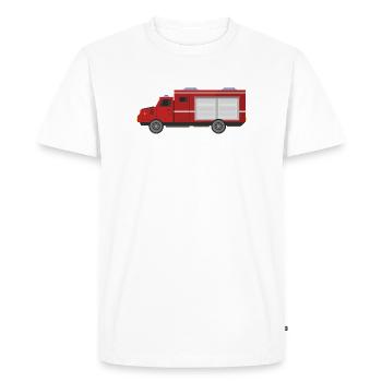 Camion de pompiers - T-shirt Premium bio Homme - blanc - Devant - Nico (187cm)