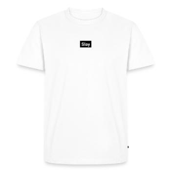 Déclaration de remerciement prêche Slay jugendwort - T-shirt Premium bio Homme - blanc - Devant - Nico (187cm)
