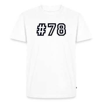 1978 Hashtag 78 - T-shirt Premium bio Homme - blanc - Devant - Nico (187cm)