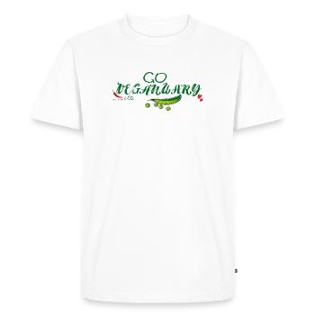 Adoptez un janvier végan - T-shirt Premium bio Homme - blanc - Devant - Nico (187cm)