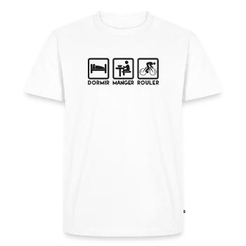 Routines quotidiennes en icônes - T-shirt Premium bio Homme - blanc - Devant - Nico (187cm)