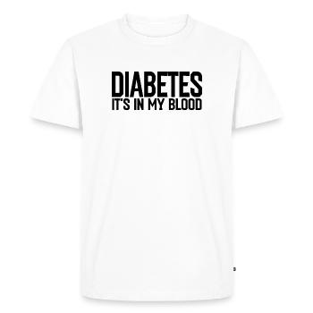 Diabète - T-shirt Premium bio Homme - blanc - Devant - Nico (187cm)