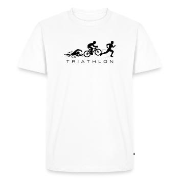Triathlon Sport Triathlete - T-shirt Premium bio Homme - blanc - Devant - Nico (187cm)