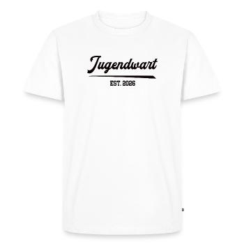 Garde de jeunesse Pompiers Pompiers Pompiers de jeunes pompiers - T-shirt Premium bio Homme - blanc - Devant - Nico (187cm)