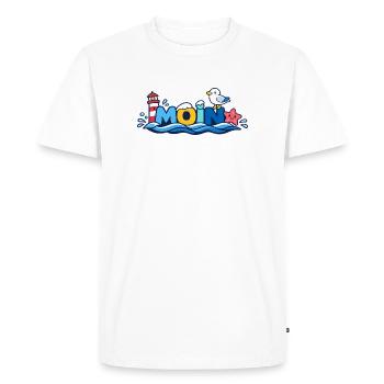MOIN Seagull Phare Maritime Coloré - T-shirt Premium bio Homme - blanc - Devant - Nico (187cm)