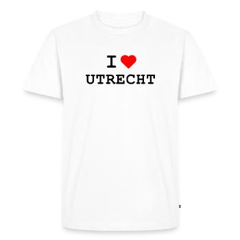Ich liebe Utrecht - I love Utrecht - Men's Premium Organic T-Shirt - white - Front - Nico (187cm)