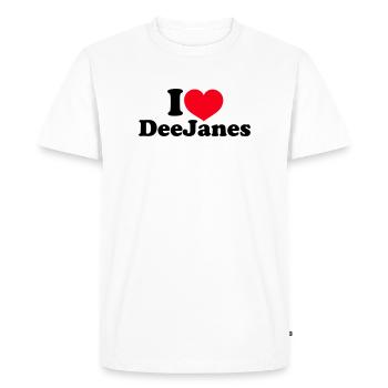 J’adore les DeeJanes - T-shirt Premium bio Homme - blanc - Devant - Nico (187cm)