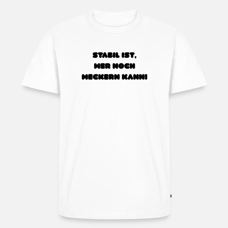 Stabil - Männer Premium Bio T-Shirt - Weiß